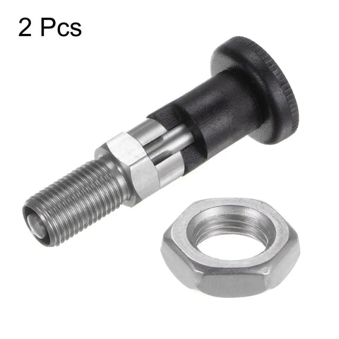 M10x1 Double Pack Ball Nose Spring Plungers Crafted From Badass Stainless Steel For Slick Self Locking Action, detail of two pieces.
