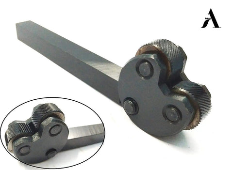 Diamond Pattern Knurling Tool With Pivot Head For Lathe And Milling Machines Pro Grade 1/2 Inch Square Shank Diamond Knurl, close-up view