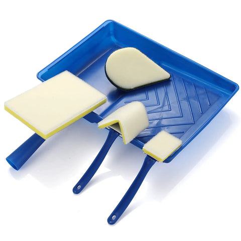 7-Inch Paint Pad Set For Walls And Ceilings with various pads and tray