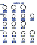 Pro Grade Spring Steel Retaining Rings Kit With 18 Sizes E And C Clips Black Phosphated Anti Rust For Fast Swaps In Shaft Holes And Easy Reassembly In Industrial Electronics Repair, multiple sizes 1.4mm-12mm