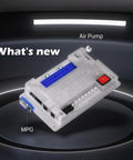 Genmitsu CNC controller module for 3020-PRO MAX V2; clear housing, blue connector rail, MPG port, red switch