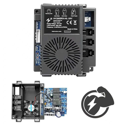 24V Power Wheels Conversion Kit For Ride On Toys With 2.4G Bluetooth Receiver High Power 40A Control Board Box Upgrade From 12V To 24V
