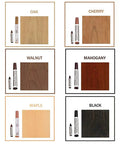 Image showing color options from the Walnut Wood Repair Marker Upgrade Kit For Fast Furniture Scratch Fix Pen With Wax Sticks And Sealant Easy DIY Restorer For Floors Cabinets Tables Beds And Cars Nicks Discoloration And Scratches Busted.