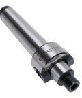400R 50 22 4T Face End Mill Set With MT3 Holder And 10 Carbide Inserts For Milling Machines CNC Boring And Drilling, metal MT3 holder close-up.