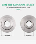 Dual size saw blade holder for Badass Mini Table Saw That Gonna Deliver Smooth Adjustable Cuts Right Up To Ninety Degrees.