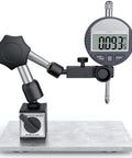 Digital Dial Indicator Gauge With Magnetic Base Stand For Precise Machining And QC, 90 Lb Tensile, Indicator Holder