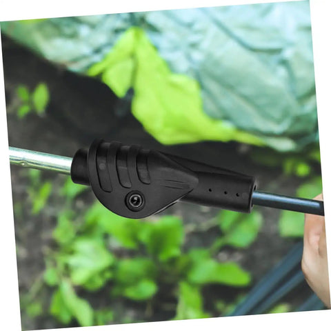 Close-up of a black tent pole connector joint in use, part of the Camping Tent Pole Connector Joint Set Four Pieces For Quick Assembly And Easy Repair Keeps Tent Poles Stable In Wind DIY Tent Repair Kit For Campers And Hikers Ultra Reliable Pole Adapters.