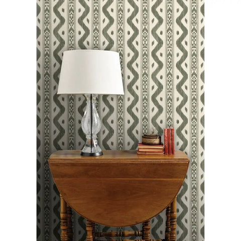 Killer Stripe Pattern Textured Leather Vinyl Wallpaper Rock Solid Commercial Grade Wallcovering For Offices Hotels And Restaurants Paste Required Pro Install on a stylish wall with lamp and books.
