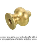 1/4-27 Brass Lamp Finial Ball Cap Knob 2 Pack Harp Top Screw Decor For Table Lamps With Solid Brass Construction Easy Thread Install 21x26mm Size Keeps Shade Tight And Looking Fresh