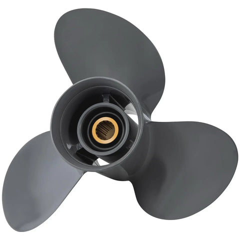 Bolt-On Upgrade Aluminum Outboard Boat Propeller 13-1/2 X 15 3 Blade Right Hand Rotation, showing 15 Spline Tooth for Honda 60-130HP.
