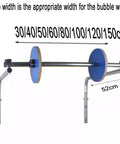 Heavy Duty Wall Mount Bubble Wrap Dispenser For Warehouse Stock Roll Stand showing width measurement of 52cm for cushioning rolls.
