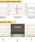 Instructions to reset and fix color on 2x2ft LED Flat Panel Light 50W With 3 Color Temperature 3000K 4000K 5000K Hella Smooth Triac Dimming