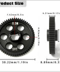 Beefed Up 0.5Mod Steel Spur Gear Main Gear CNC Machined Hardened Upgrade For Arrma Grom Series Granite Typhon Mojave Grom