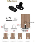 Heavy Duty Sliding Door Track Kit With Carbon Steel Rail For Space Saving Design In Garages And Wardrobes Industrial Grade Track With Black Powder Coated Nylon Rollers For Rust Resistance And High Load Capacity swing stopper installation guide