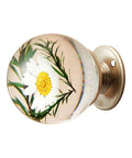 Swanky Resin Crystal Ball Cabinet Knobs Rad Furniture Pulls Durable Metal Wardrobe Handles with floral design for drawers.