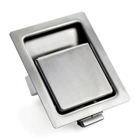Stainless Steel Visible Push To Close Latches With Pull To Open Mechanism For Same Plane Cabinet Lock 1 Piece