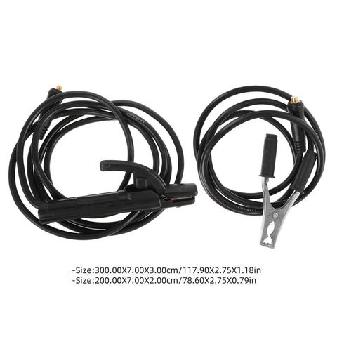 Must Have Electrode Holder And Ground Clamp Set For Welding Machine with cables, ideal for home DIY projects.