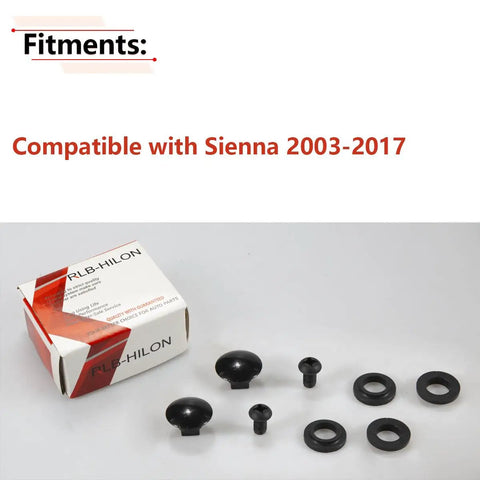Two Sets Of Rear Window Latch Bolts Nuts And Screws For Toyota Sienna GSL ASL 2003 To 2017 Year Direct Fit Replacement For Cab Quarter Glass Easy Install Kit