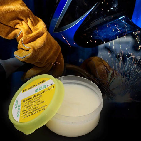 No Clean Soldering Flux Paste For PCB BGA PGA And Cell Phone Repair in open container, showing paste texture