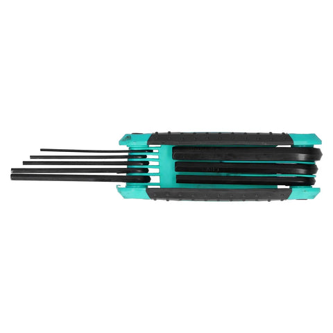 Top Tier 8 In 1 Folding Hex Key Wrench Kit Booms With Wide Size Range From 1.5mm To 8mm For Snazy Home Garage Jobs Using High Torque Chrome Vanadium Steel For Tightening Screws Like A Pro, folded open
