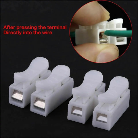 20 Pack Spring Wire Connector Cable Clamp Terminal Block Kit for DIY Wiring Projects CH2 Compatible Secure Quick Connects