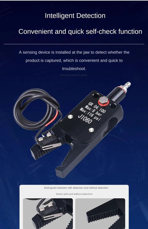Pro Grade Robot Accessories Mini Jig Set A B C E Aluminum Alloy Nozzle Clips For Injection Molding Machines Pneumatic Mini Clips MiniC JZ Dope Durable Precision Alignment And Quick Swap, black sensor jaw clamp