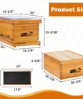 Dimensions of 10 Frame Beehive Starter Kit With Beeswax Dipped Frames And Deep Brood Box Includes Unassembled Frames Foundation Sheets Beekeeping Tools And Bee Suit For Newbie Beekeepers