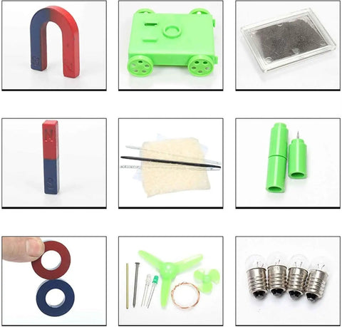 Hands On Physics Lab Kit For Electricity And Electromagnetism With Banana Plug System Complete Set For 30 Plus Experiments Ohm Law Motors Manual And Storage Bag For High School Students, magnetic parts set