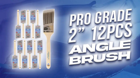 12 Pack 2 Inch Angle Paint Brushes For Trim And Walls With Synthetic Filament Durable Wood Handle For Smooth Cut In Fewer Streaks