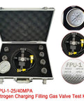Nitrogen Charging And Pressure Test Kit For Hydraulic Accumulators, Gas Valve Tester And Inflation Tool, 25 To 40 MPa case