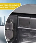Rear Tow Hook Cover For Dodge Ram 1500 DT New Body Style Right Passenger Side Towing Eye Cap Bumper Replacement 68299112AC Fits 2019 2020 2021 2022 2023 2024 No Fuss Install