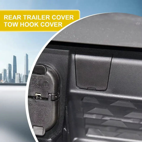 Rear Tow Hook Cover For Dodge Ram 1500 DT New Body Style Right Passenger Side Towing Eye Cap Bumper Replacement 68299112AC Fits 2019 2020 2021 2022 2023 2024 No Fuss Install