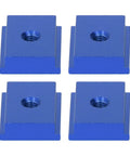 Four Pieces T Slot Nut Aluminum Alloy for 30 Series M6 Sliding Slot Nut Ideal for Woodworking Benches and Table Saws Tool Less Installation Easy Clip On Connect No Disassembly Needed Galvanized Blue Finish in a set of four