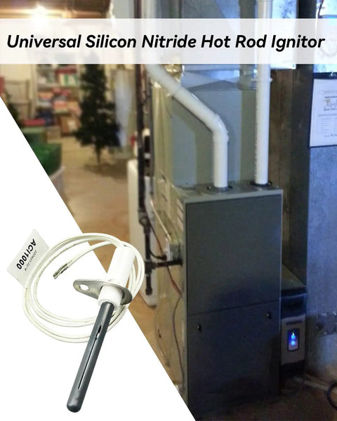 120V Silicon Nitride Hot Rod Ignitor Replacement For Silicon Carbide Igniters In Gas Fired Furnaces