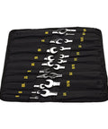 20 Piece Flex Head Ratcheting Wrench Set With Metric And SAE Wrenches In Chrome Vanadium Steel in carrying bag