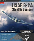 1 144 Scale USAF B2A Stealth Bomber Aircraft Model Kit For Hobbyists box art showing stealth aircraft in flight