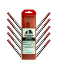 Premium TIG Welding Tungsten Electrodes Two Point Zero Percent Red EW Th20 One Eighth Inch By Seven Inch Pack Of 10