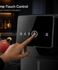 Close-up of the one-touch control panel of the Countertop Nugget Ice Machine 33 Lbs with clear indicators.