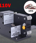 Heavy Duty Mini Bench Belt Sander Delivers Slick Seven Speed Precision and Rugged Adjustable Platform, 110V, showing adjustable base.