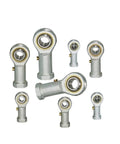 Ten Piece Set Of Three Quarter Inch Alloy Steel Ball Joint Rod End Bearings With Precision Left Hand Thread And Female Ends visible.
