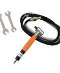 Top Shelf Pneumatic Die Grinder 90 Degree Angle Air Pencil Tool with hose and wrenches for heavy duty deburring and engraving.