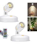 Cordless Battery Operated Spotlight With Remote And Button Control, Dimmable LED Uplighting For Wall Art Display And Indoor Use