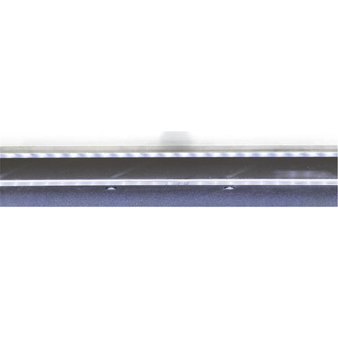 20 Inch Pro Edge Laminate Floor Cutter And Vinyl Plank Trimmer With Heavy Steel Ball Bearings LED Illumination Kit base view showing aluminum construction.