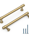 10 Pack Champagne Bronze Cabinet Pulls 5 Inch 128mm Handle Set for Kitchen Cabinets and Bathroom Drawers with screws