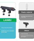 One Hand Access Desk Edge Power Strip Clamp Mount Space Saving Cable Organizer Holder Compatible With Belkin And Other Mountable Strips Easy Clamp On Desk Side For Quick Plug In And Clean Looking Cables shown with mounting features.