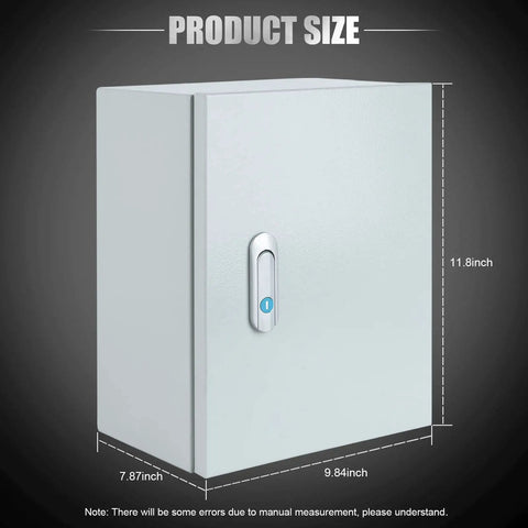 Rugged Heavy Duty Steel Electrical Junction Box For Indoor And Outdoor Use, Wall Mounted Weatherproof Metal Enclosure dimensions