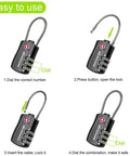 TSA Approved Luggage Lock With 3-Digit Keyless Dial Re-Settable Go-To Padlock guide with steps and images for setup.
