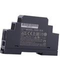 Heavy Duty Din Rail Switching Power Supply 12w 5v 2.4a Ac Dc Adapter back view with model HDR-15-5 label and safety markings.