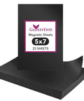 Pack Of 25 Non Adhesive Flexible Magnetic Sheets For Arts And Crafts, Easy To Cut 5 By 7 Inch 30 Mil Thick, Durable Plain Magnetic Sheets