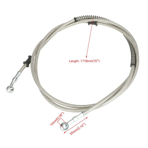 Beefed Up Rear Brake Master Cylinder Reservoir Hose Line Universal Fit For 90cc 110cc 125cc 150cc 200cc 250cc ATVs